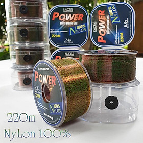 Hình ảnh Cước câu cá Nylon Super power 220m - dây cước câu cá tàng hình , chịu tải tốt DC-220