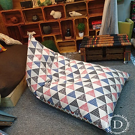 Ghế Tam Giác Linen Korea Hoa Lá Êm Ái , Tốt Cho Lưng Và Bệnh Đau Mỏi Lưng