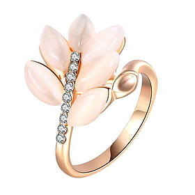 Rhinestone Opal Stone Charm Ring Band Ring Fashion Jewelry 6