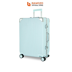 Vali khung nhôm khóa sập Bamozo 9066 size 20/24/28 inch, nhựa ABS/PC cao cấp, bịt 4 góc kim loại chống va đập cực tốt