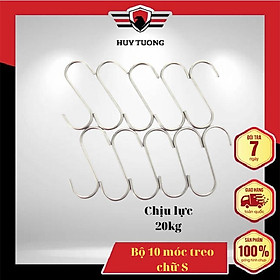 Mua Bộ 10 móc treo chữ S 100% inox không gỉ (Chịu lực được 20kg)