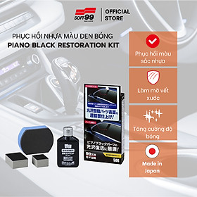 Bộ Phục Hồi Các Bộ Phận Nhựa Màu Đen Bóng (Màu Piano) - Piano Black Restoration Kit B-506 SOFT99 (80ml)