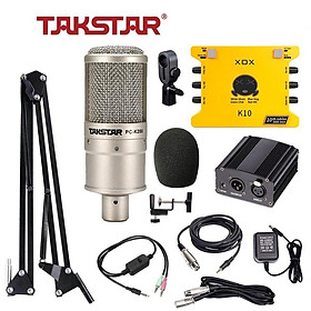 Mua Combo livestream thu âm karaoke cao cấp micro k200 sound card XOX K10 Jubilee bảo hành 12t