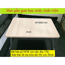 Bàn xếp gấp gọn học sinh vân gỗ Cao cấp 40x60cm