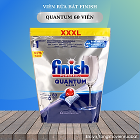 Viên rửa chén bát Finish Cao cấp Quantum Max 60 viên Finish EU