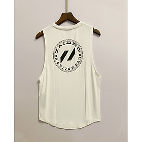 Áo ba lỗ thể thao Droparm muscle Tanktop trắng_ zaibro