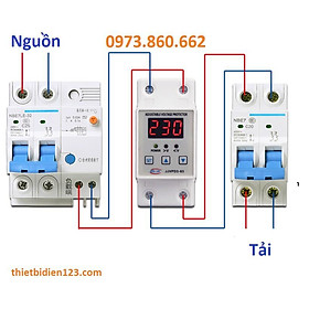 Mua Thiết bị bảo vệ quá áp - thấp áp 1 pha 63A điều chỉnh được thông số