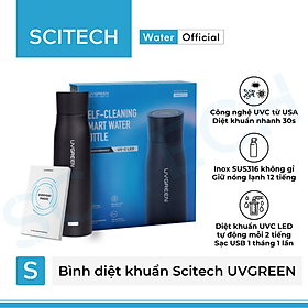 Mua Bình nước giữ nhiệt diệt khuẩn Scitech UVGREEN 500ML - Hàng chính hãng