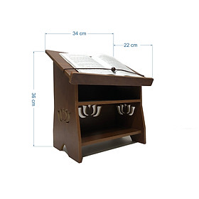 Kệ để kinh phật hoa sen bằng gỗ MDF phủ Melamine 2 mặt/ Bàn tụng kinh/ bàn đọc sách