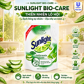 Nước Rửa Chén Sunlight Bio-Care Lô Hội Dạng Túi Châm Thêm, Sạch Dầu Mỡ Dịu Nhẹ Cho Da Tay 3.3kg