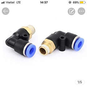 Mua Đầu nối nhanh dây hơi khí nén ống 10 ren M17( Góc ren ngoài) (Bộ 100c)