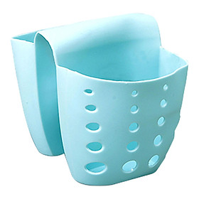 Kitchen Sink Sponge Holder Soap Caddy Organizer Blue