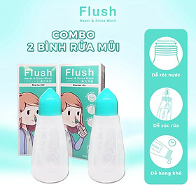 Combo 2 Bình Rửa Mũi Cho Trẻ FLUSH Chính Hãng Dung Tích 250ml