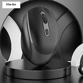 Mua Chuột không dây wireless 2.4Ghz  sạc pin  chồng ồn  DIP1600 chuyên dùng cho máy tính  laptop  tivi MÀU ĐEN - Hàng Nhập Khẩu