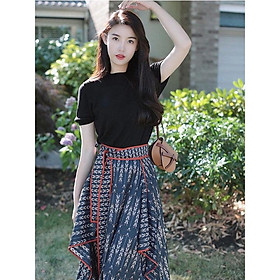 Set Áo Len Dài Tay + Chân Váy Ngắn Thời Trang Nữ