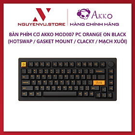Mua Bàn phím cơ AKKO MOD007 PC Orange on Black (Hotswap / Gasket Mount / Clacky / Mạch Xuôi / Piano Swtich) - Hàng Chính Hãng