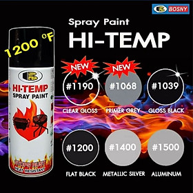 Mua Bình sơn xịt chống cháy  chai sơn xịt chịu nhiệt độ cao 1200°F (tương đương 600°C ) 400cc- HI-TEMP Spray Paint- Hiệu Bosny- Nhập khẩu Thái Lan (nhiều màu dễ chọn lựa:)