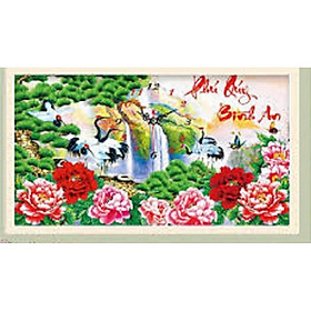Mua tranh thêu chữ thập Phú quý bình an - LV3110