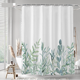 Mua Rèm phòng tắm / Rèm cửa sổ - Bụi lá cây xanh hiện đại ( 180 x 180cm )