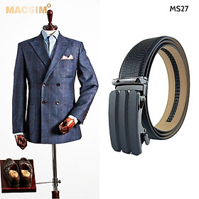 Thắt lưng nam da thật cao cấp nhãn hiệu Macsim MS27 - 120cm