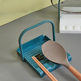 utensil spatula holder silicone spoon lid rest White