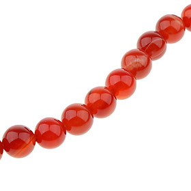 Red Striped Agate Gemstone Round Loose Bead  for Jewelry Making