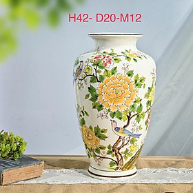 Mua Bình cắm hoa với họa tiết vẽ thủ công tuyệt đẹp. Gốm sứ Bát Tràng cao cấp.