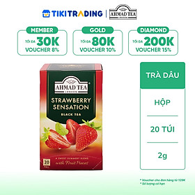 Trà dâu Strawberry Sensation Ahmad tea Hộp 40g (20 túi nhôm)
