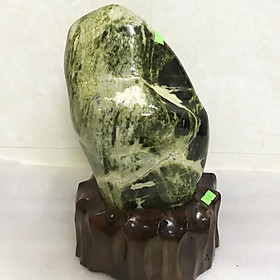 Mua Cây đá phong thủy hoàn toàn ngọc serpentine Nặng 7 kg  cao 36cm tự nhiên hình cánh buồm cho người mệnh Hỏa và Mộc