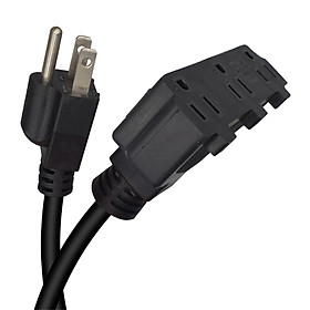 3 Prong 5-15P to 5-15R Power Cable Flexible 3 Outlet PVC Outer for Computers