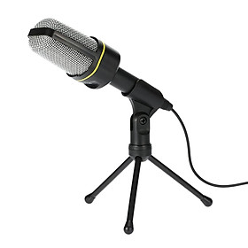 Desktop Microphone With Tripod Pro Podcast Studio Microphone For Notebook /Pc(3.5Mm Jack / 2.1M Cable) Recording Voice And Acoustic Instrument