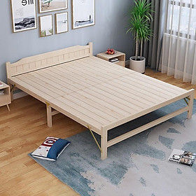 Mua Giường ngủ gỗ thông xếp gọn tặng kèm đệm  giường gỗ gấp gọn với 5 kích thước chiều ngang khác nhau - Có Ảnh Thật