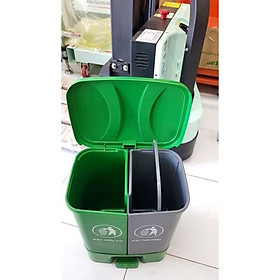 Mua Thùng rác 2 ngăn Thiết kế phân loại rác thông minh - 40 LÍT đạp chân
