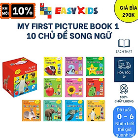 Bộ Sách - My First Picture Book 1 - Song Ngữ Anh Việt - Bìa Cứng 10 Chủ Đề Kèm File Nghe