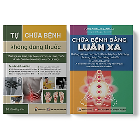 Hình ảnh Sách PANDABOOKS Combo 2 cuốn Chữa bệnh bằng luân xa+Tự chữa bệnh không dùng thuốc