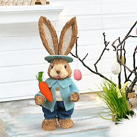 Rabbit Figurine Bunny Statue Animal Sculpture for Garden Office Party Decoration
