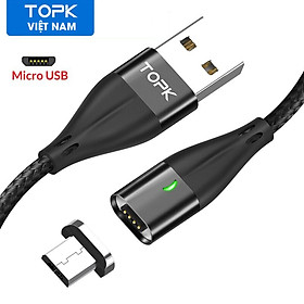 Mua HÀNG CHÍNH HÃNG - Cáp sạc nhanh nam châm AM61 USB - Micro dùng cho điện thoại Huawei Mate 20 Pro Xiaomi 09 pocophone F1 samusng S9 Plus iPhone x XS - INTL - Phân phối bởi TOPK VIỆT NAM