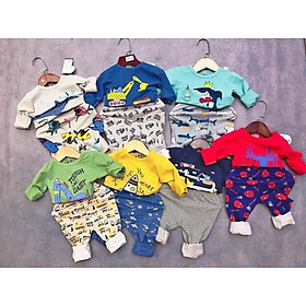 Bộ dài tay cotton xuất hàn cho bé trai, bé gái từ 17kg-35kg