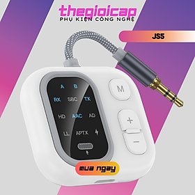 Bộ Thu Và Phát Âm Thanh Bluetooth aptX HiFi AUX 3,5mm Cho TV, PC, Xe Hơi, loa Bluetooth Và Tai Nghe JS5 - Hàng Nhập Khẩu