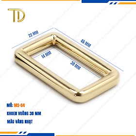 Khoen chữ nhật túi xách, khoen vuông túi xách 38mm cao cấp công nghệ mạ điện độ bền 5-8 năm