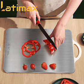 Mua Thớt kháng khuẩn 2 mặt Inox 304 và nhựa PP dùng trong công nghiệp chế biến thực phẩm Cao cấp Size 32 x 23 cm