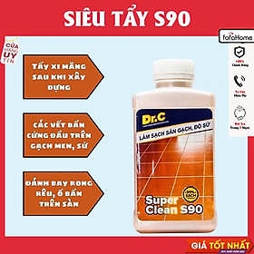 Mua Làm Sạch Sàn Gạch  Thiết Bị Men Sứ - Super Clean S90 Tẩy Xi Măng  Vôi Vữa  Rong Rêu