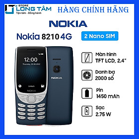 Điện thoại Nokia 8210 4G - Hàng chính hãng - pin lâu - Bàn phím nút giá rẻ chỉ có tại Long Tâm Store