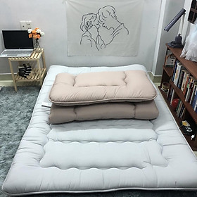 Mua Nệm Bông Trải Sàn Xuất Nhật  Kích thước 1mx2m 1m4x2m  1m6x2m  1m8x2m  Màu xám trắng