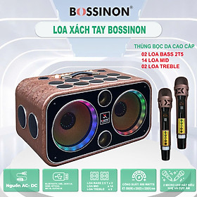 Mua Loa Karaoke xách tay 18 Đường Tiếng Bossinon N2536K - Loa Kèm 2 Micro  Công Suất 800W Echo  Reverb  2 Bass 25Cm - Hàng chính Hãng