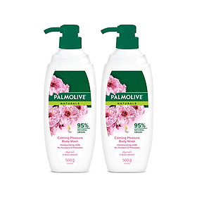 Bộ 2 Sữa tắm Palmolive sảng khoái dịu êm 100% chiết xuất từ hoa anh đào 500g