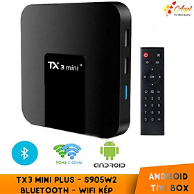 Mua Android Tx3 mini+ plus mới bluetooth và wifi kép 2 băng tần Ram 2G Rom 16G cài sẵn ứng dụng truyền hình cáp và phim HD miễn phí vĩnh viễn - Hàng nhập khẩu