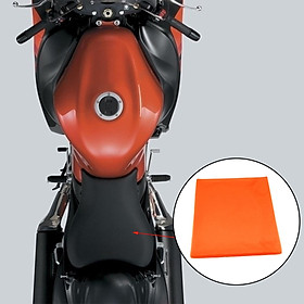 25 x 25 x 2cm Cushion Gel Pad Reduce Fatigue Orange Seat Pad Fit for Motorcycle Motor Bike