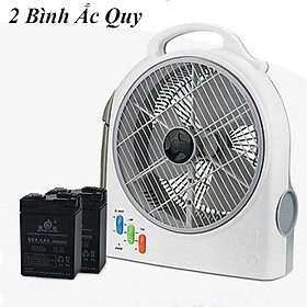 Mua Quạt tích điện DN-3221 cánh 12inch  ắc quy khô 2 bình  có đèn led  chuyển đổi AC/DC dễ dàng