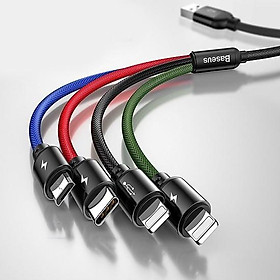 Mua Cáp sạc Baseus dây dù 4 in 1  Lighting  Micro USB và Type-C - Hàng Chính Hãng
